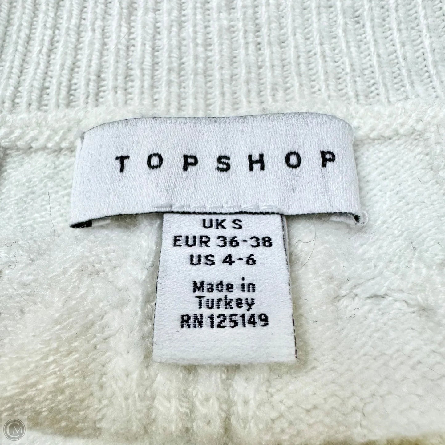 Vest Sweater By Topshop In Cream, Size: S