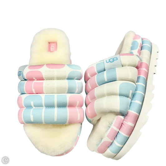 Sandals Designer By Ugg In Blue & Pink, Size: 9