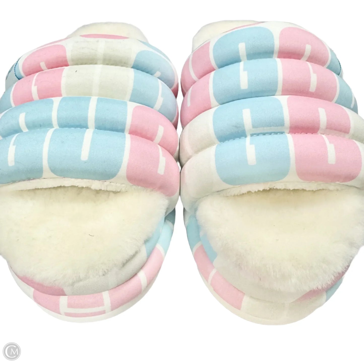 Sandals Designer By Ugg In Blue & Pink, Size: 9