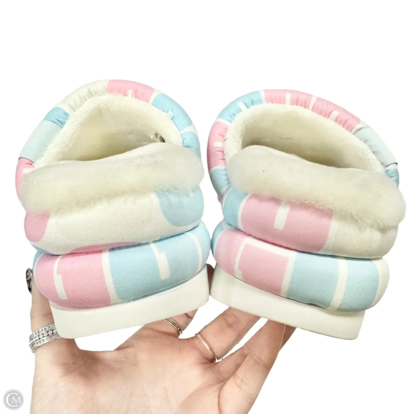 Sandals Designer By Ugg In Blue & Pink, Size: 9