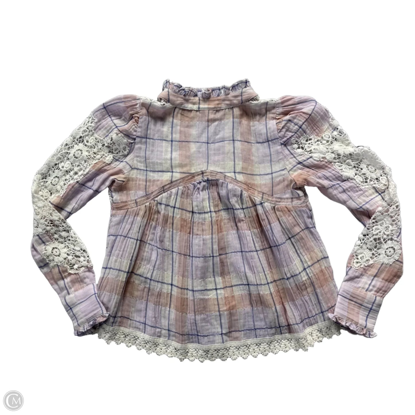 Top Long Sleeve By Pilcro In Plaid Pattern, Size: Xs