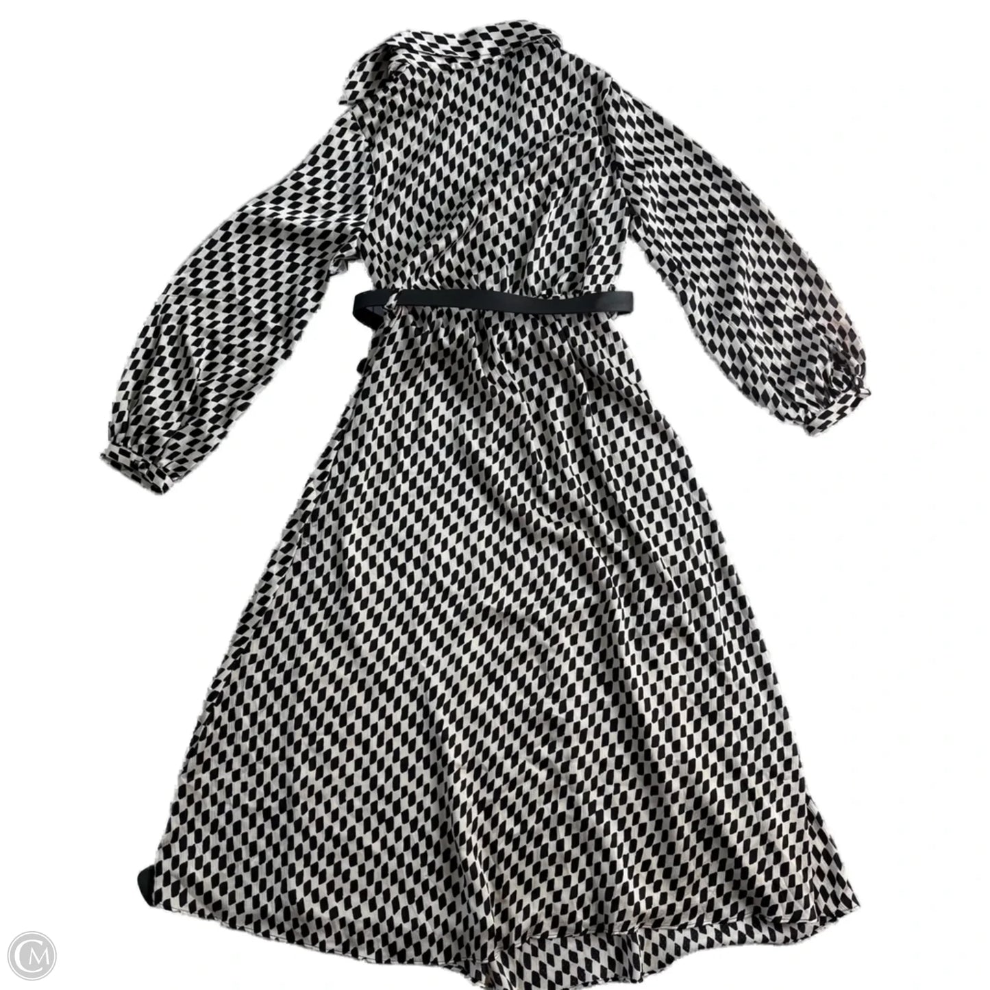 Dress Casual Midi By Mng In Black & Cream, Size: Xs