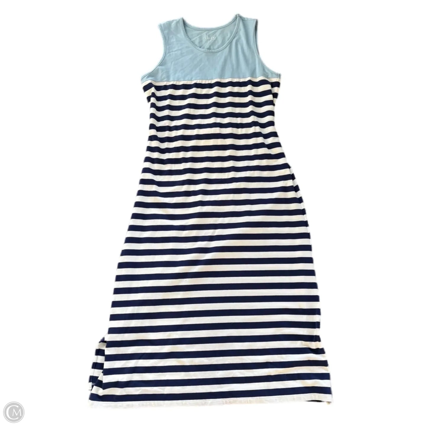 Dress Casual Maxi By Denim And Co Qvc In Striped Pattern, Size: L