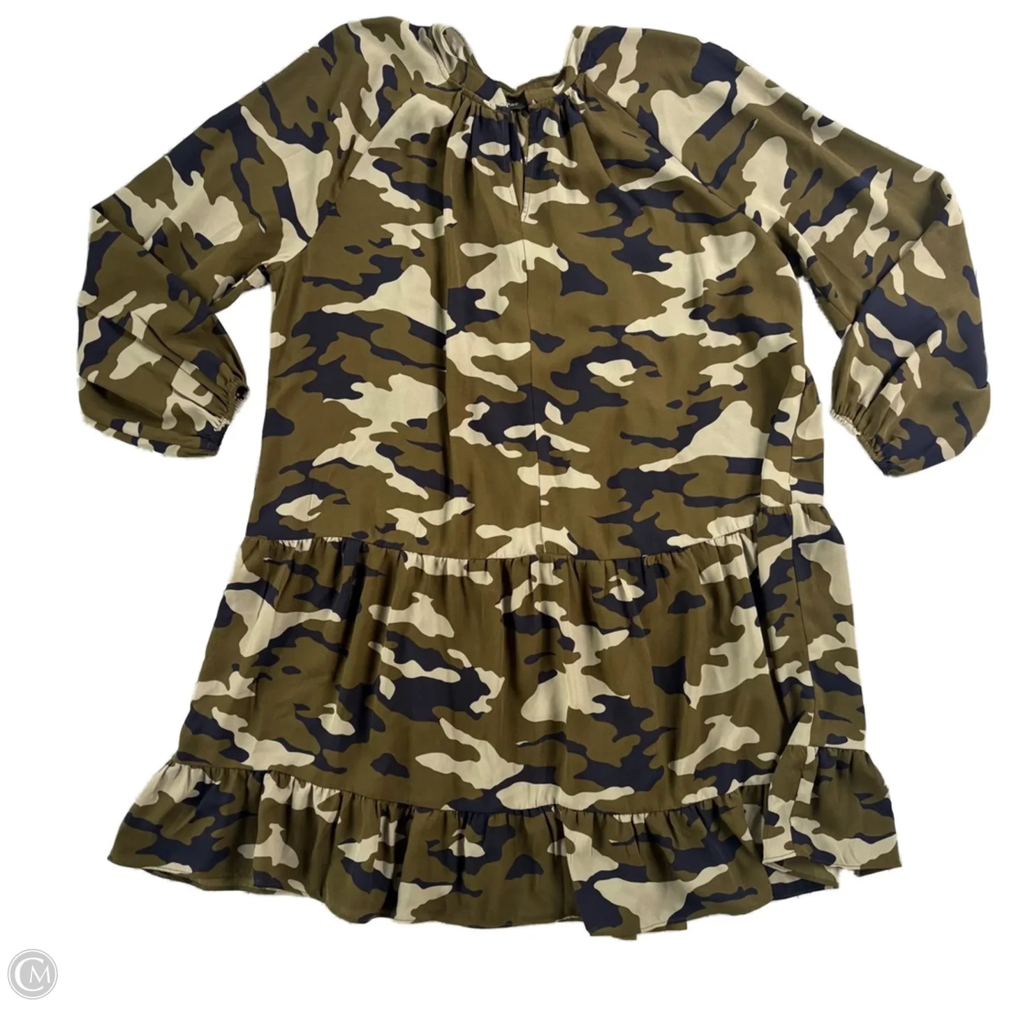 Dress Casual Midi By Banana Republic In Camouflage Print, Size: L