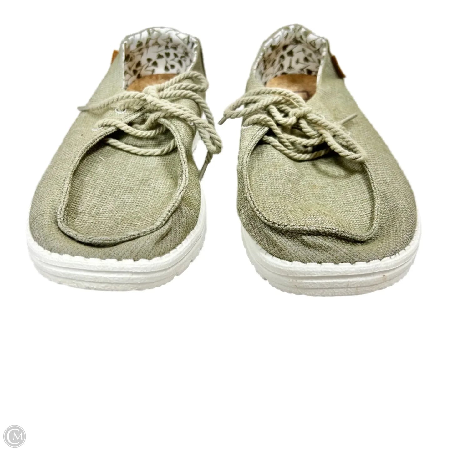 Shoes Flats By Hey Dude In Green, Size: 10