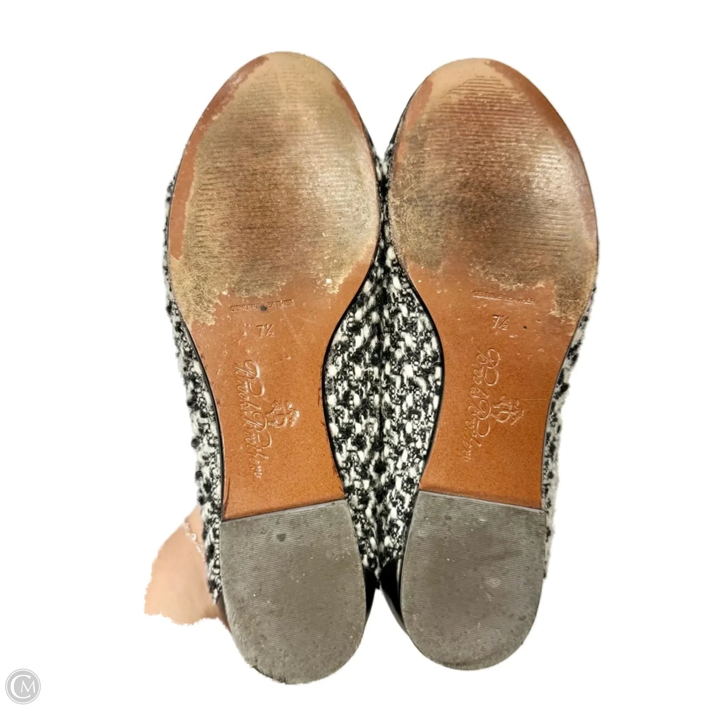 Shoes Flats By Brooks Brothers In Black & White, Size: 7.5