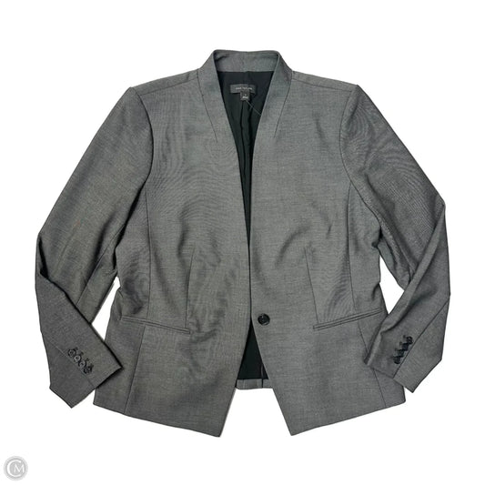 Blazer By Ann Taylor In Grey, Size: L
