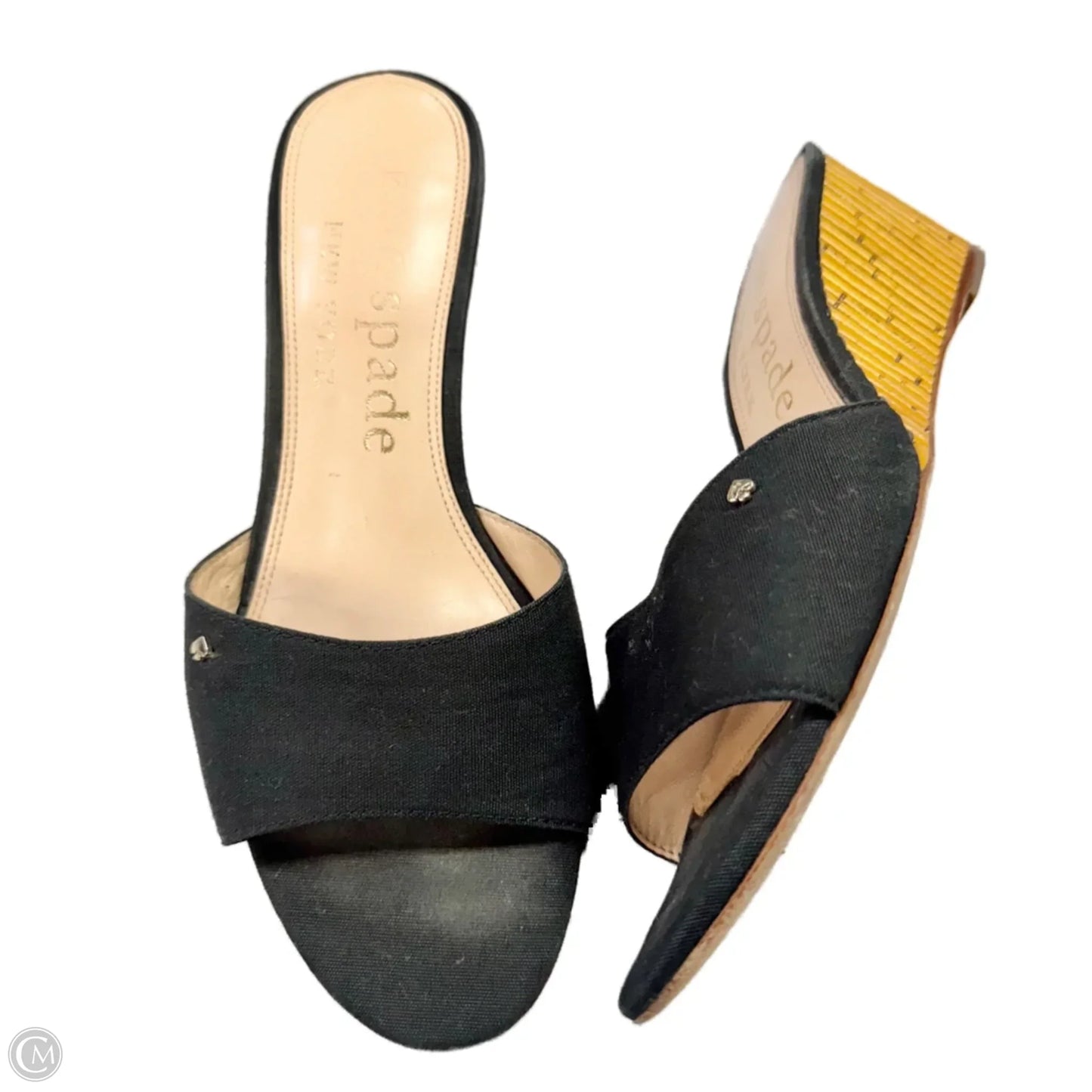 Sandals Designer By Kate Spade In Black, Size: 8