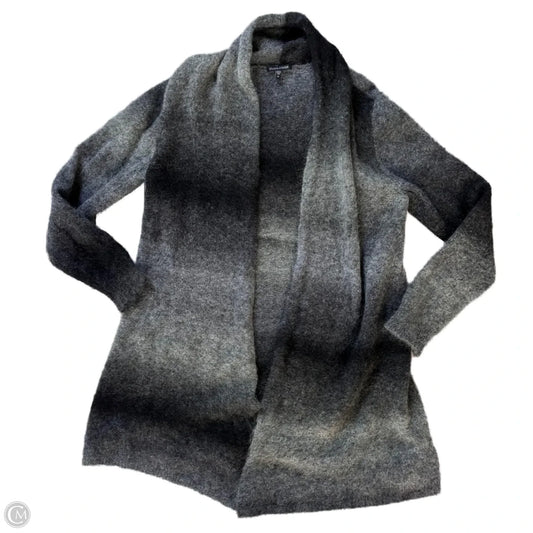 Sweater Cardigan By Eileen Fisher In Black & Grey, Size: M