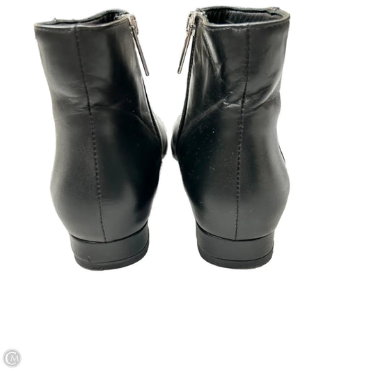 Boots Leather By Aquatalia In Black, Size: 6.5