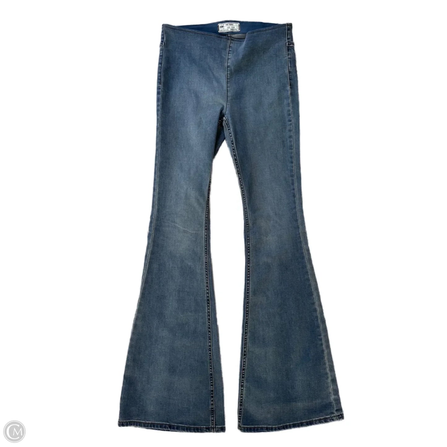 Jeans Flared By Free People In Blue Denim, Size: 8