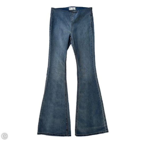 Jeans Flared By Free People In Blue Denim, Size: 8
