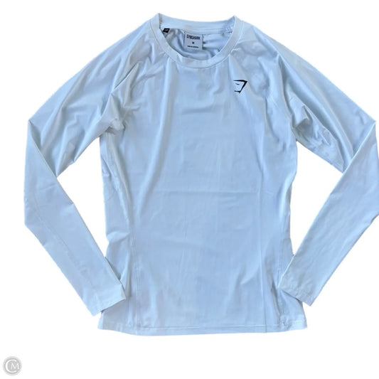 Athletic Top Long Sleeve Crewneck By Gym Shark In White, Size: M