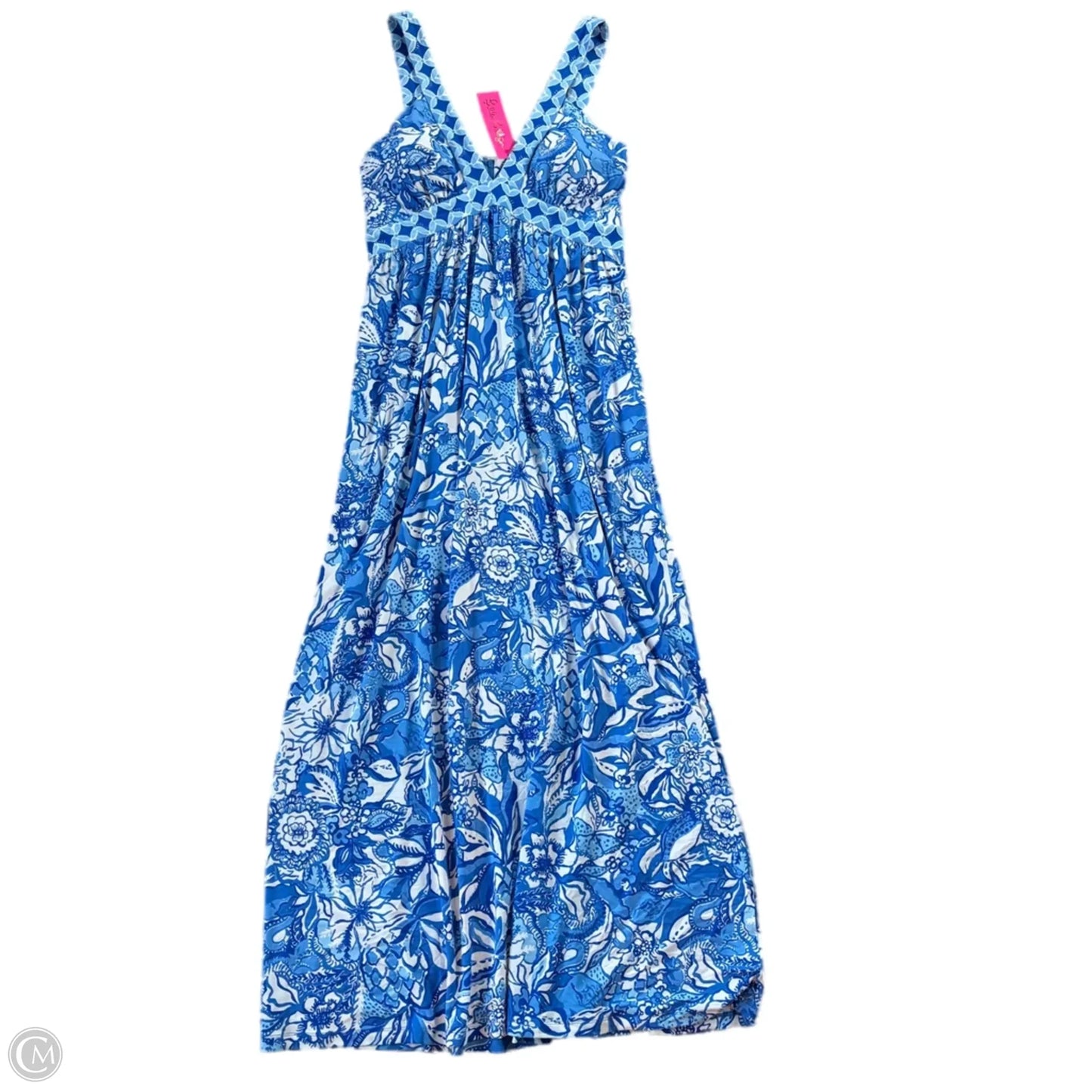 Dress Designer By Lilly Pulitzer In Blue & White, Size: L