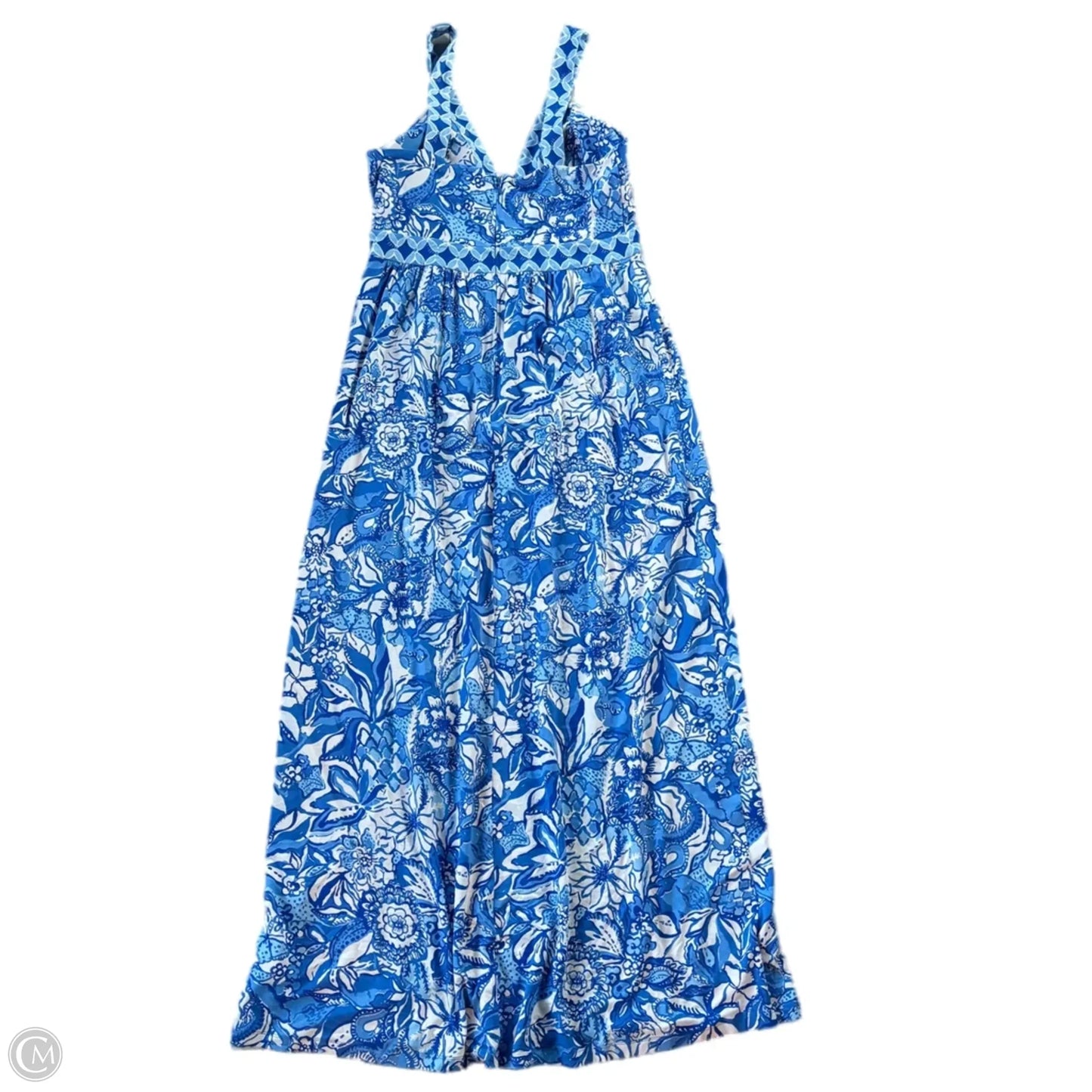 Dress Designer By Lilly Pulitzer In Blue & White, Size: L