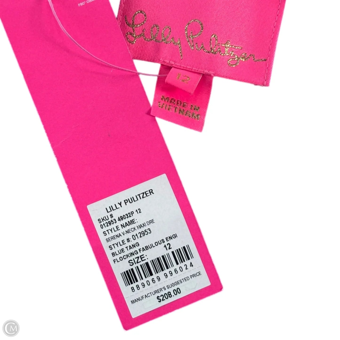 Dress Designer By Lilly Pulitzer In Blue & White, Size: L