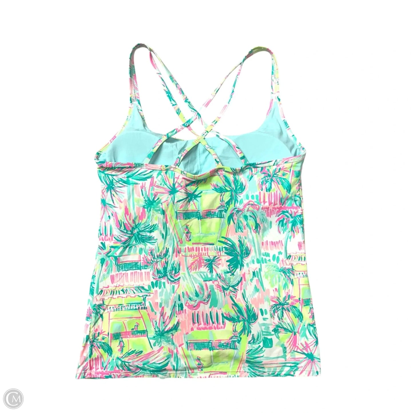 Tank Top Designer By Lilly Pulitzer In Blue & Pink, Size: M