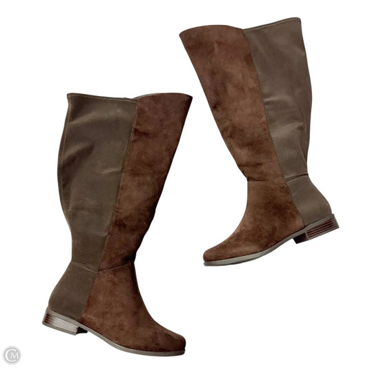 Boots Knee Flats By Lane Bryant In Brown, Size: 10