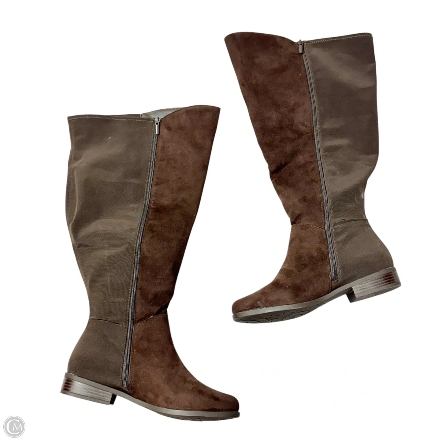 Boots Knee Flats By Lane Bryant In Brown, Size: 10