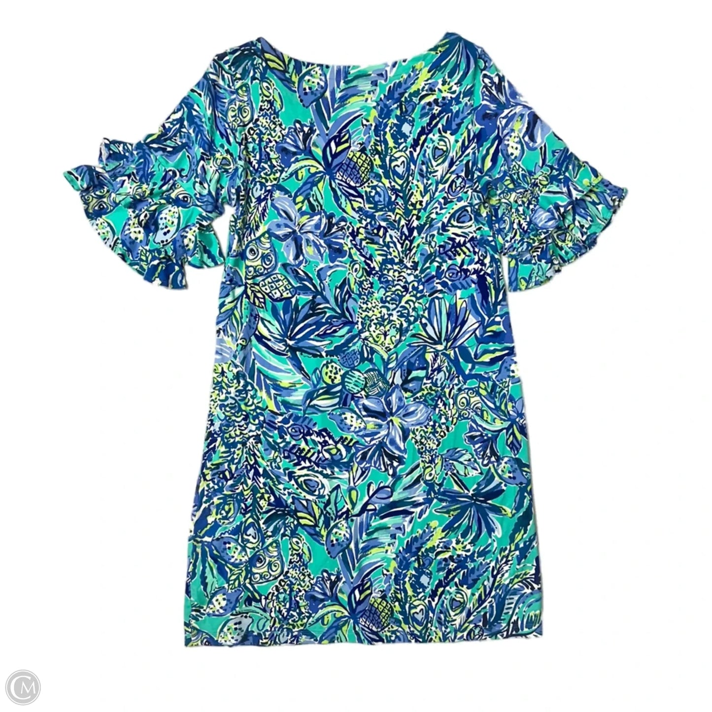 Dress Designer By Lilly Pulitzer In Blue & Green, Size: S