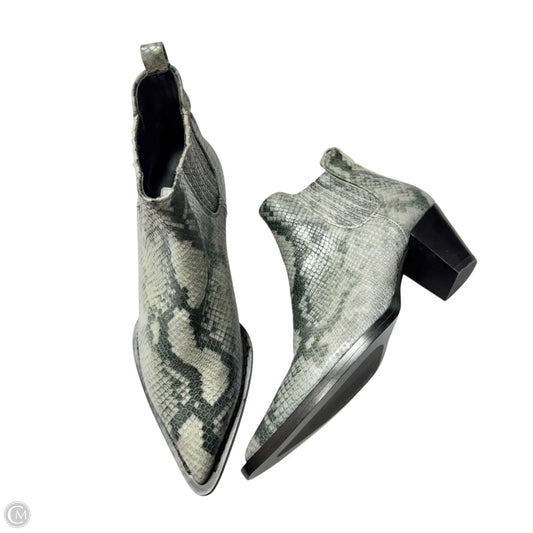 Boots Leather By Agl In Snakeskin Print, Size: 7