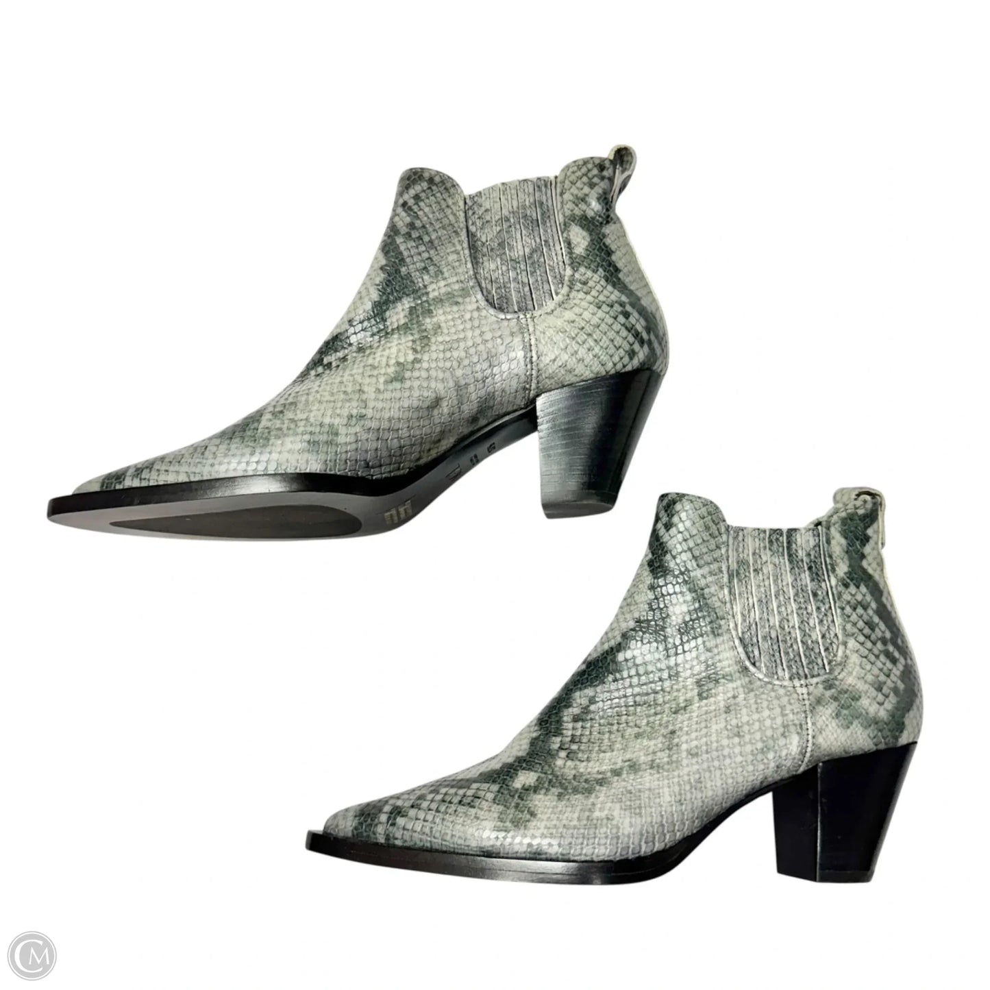 Boots Leather By Agl In Snakeskin Print, Size: 7