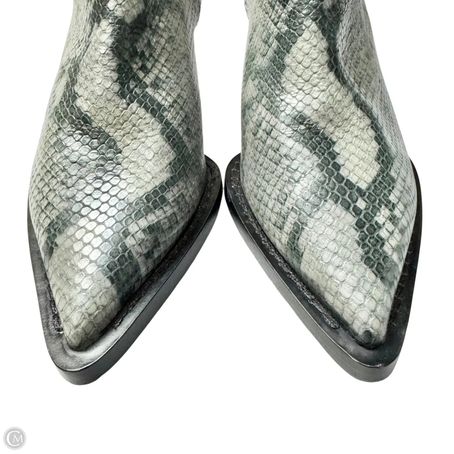 Boots Leather By Agl In Snakeskin Print, Size: 7