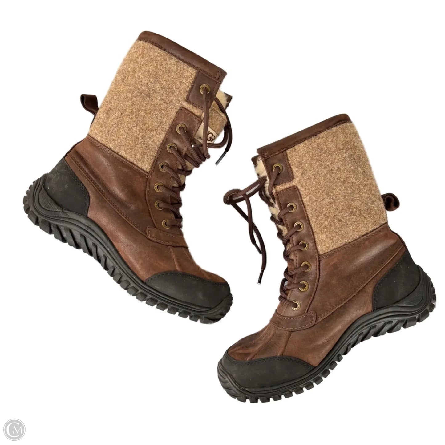 Boots Designer By Ugg In Brown, Size: 8