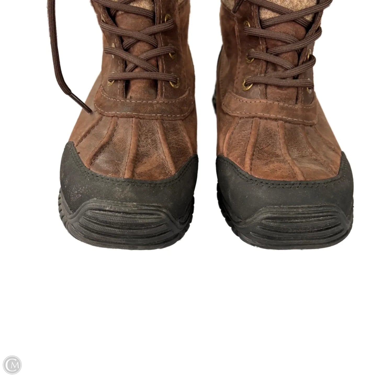 Boots Designer By Ugg In Brown, Size: 8