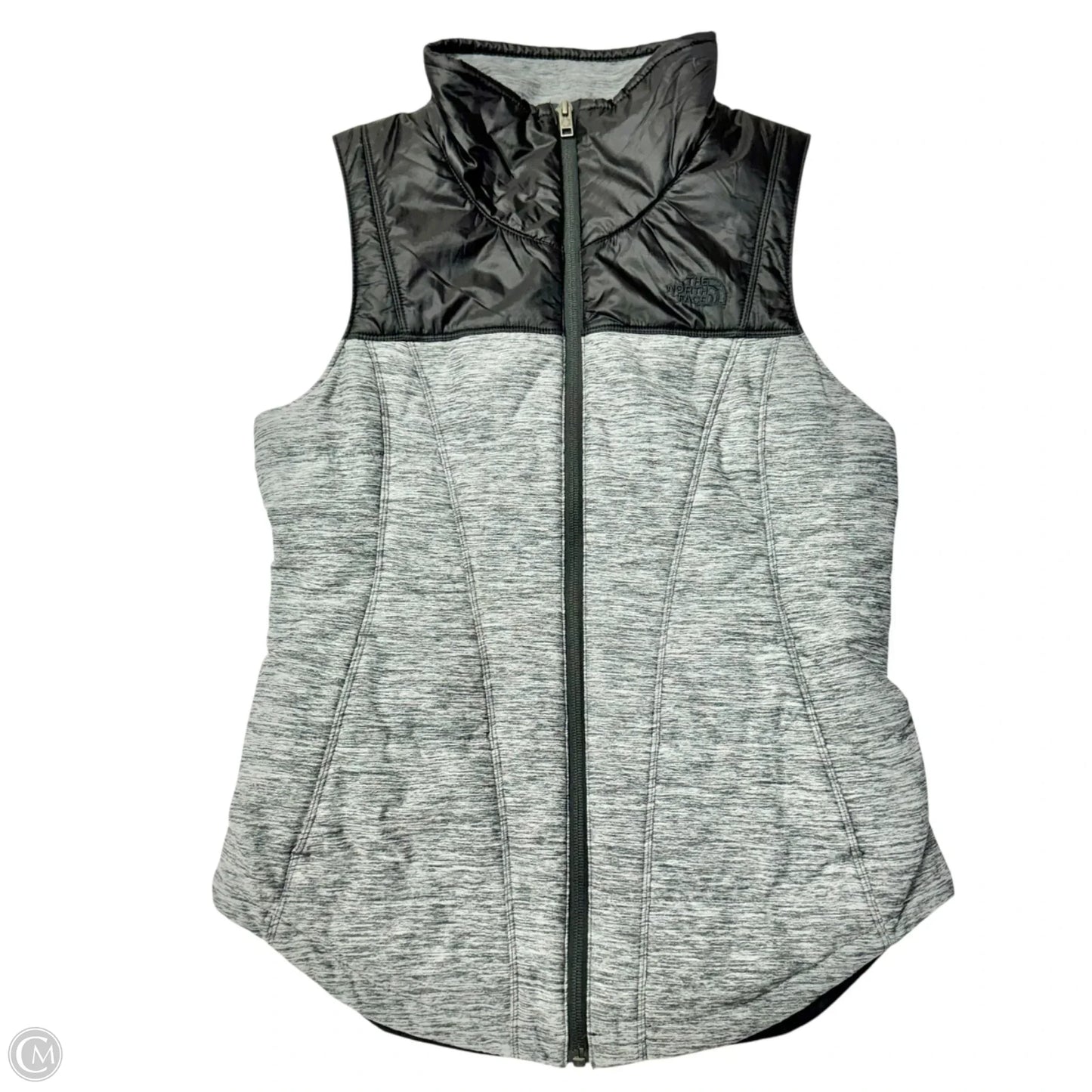 Vest Puffer & Quilted By The North Face In Black & Grey, Size: S