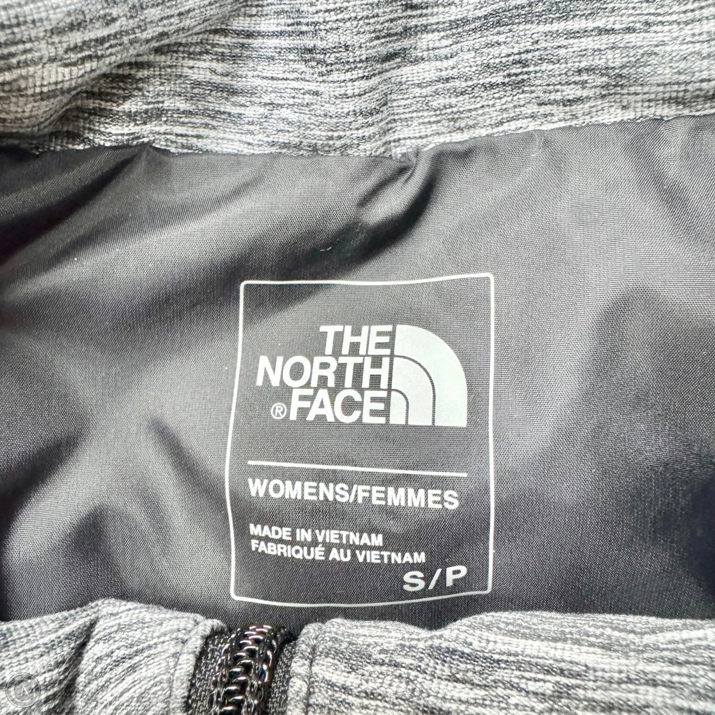 Vest Puffer & Quilted By The North Face In Black & Grey, Size: S