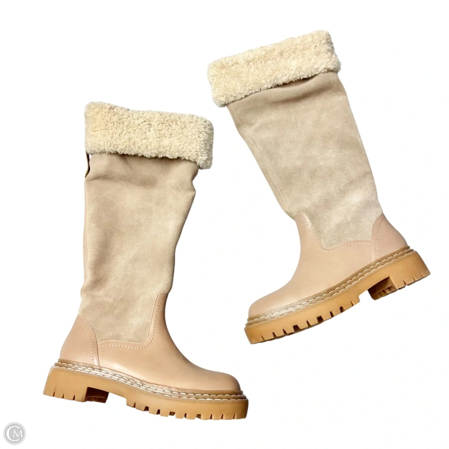 Boots Leather By Splendid In Taupe, Size: 6.5