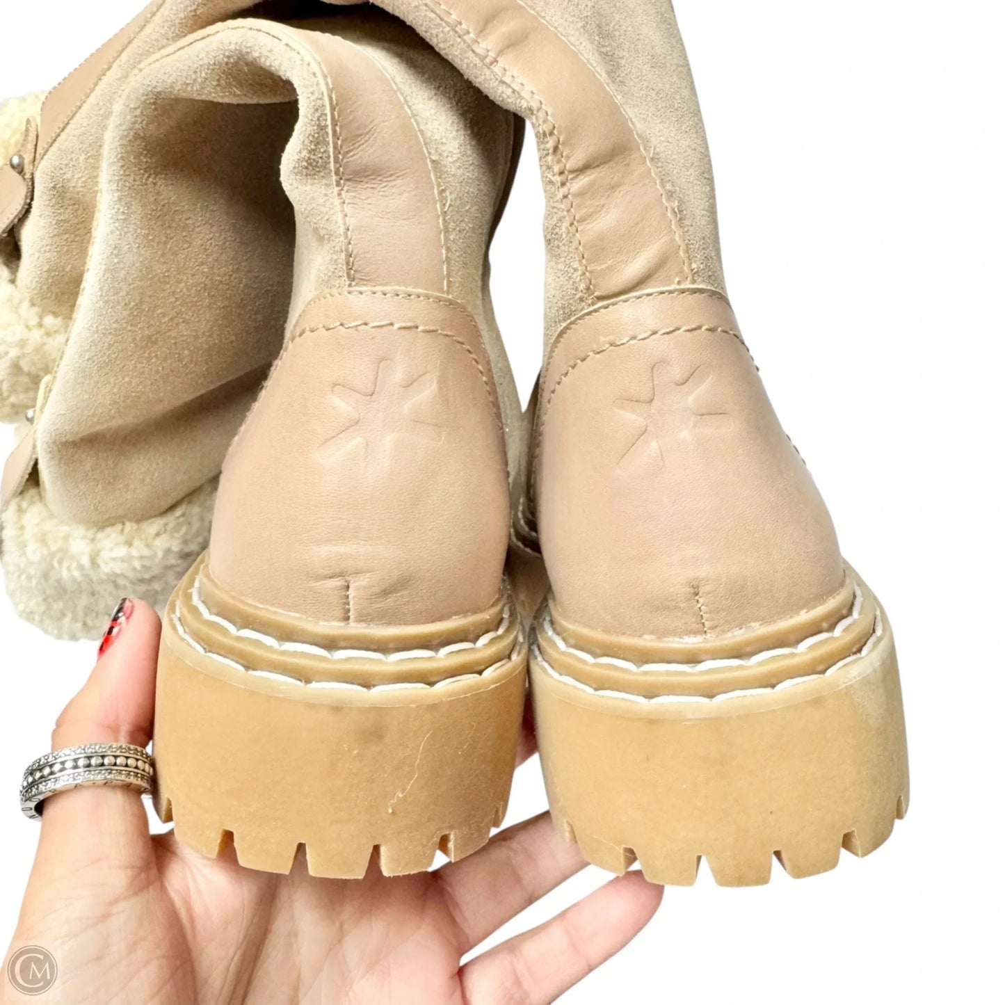 Boots Leather By Splendid In Taupe, Size: 6.5