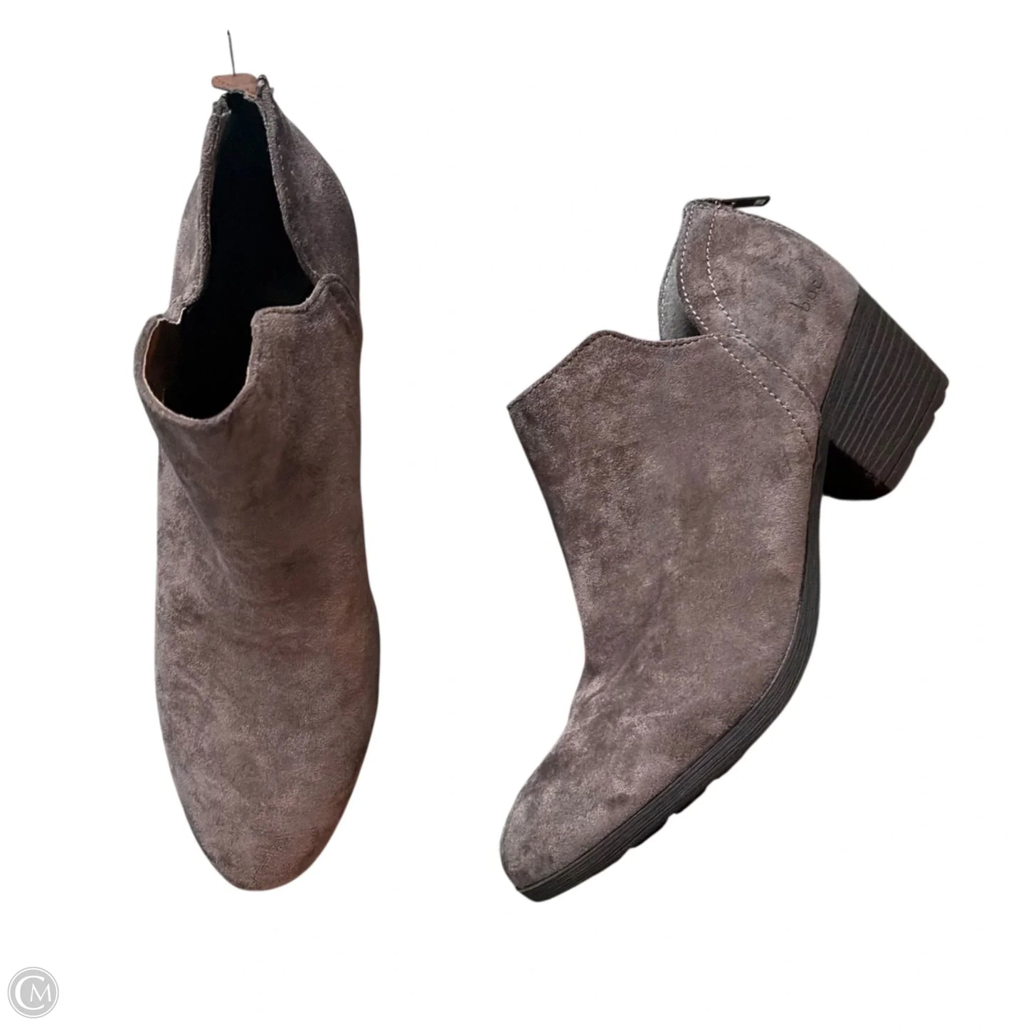 Boots Ankle Flats By Boc In Brown, Size: 10
