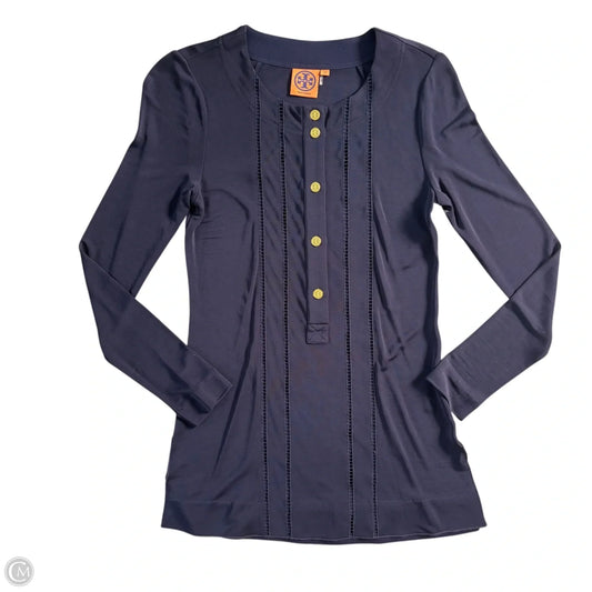 Top Long Sleeve Designer By Tory Burch In Navy, Size: Xs