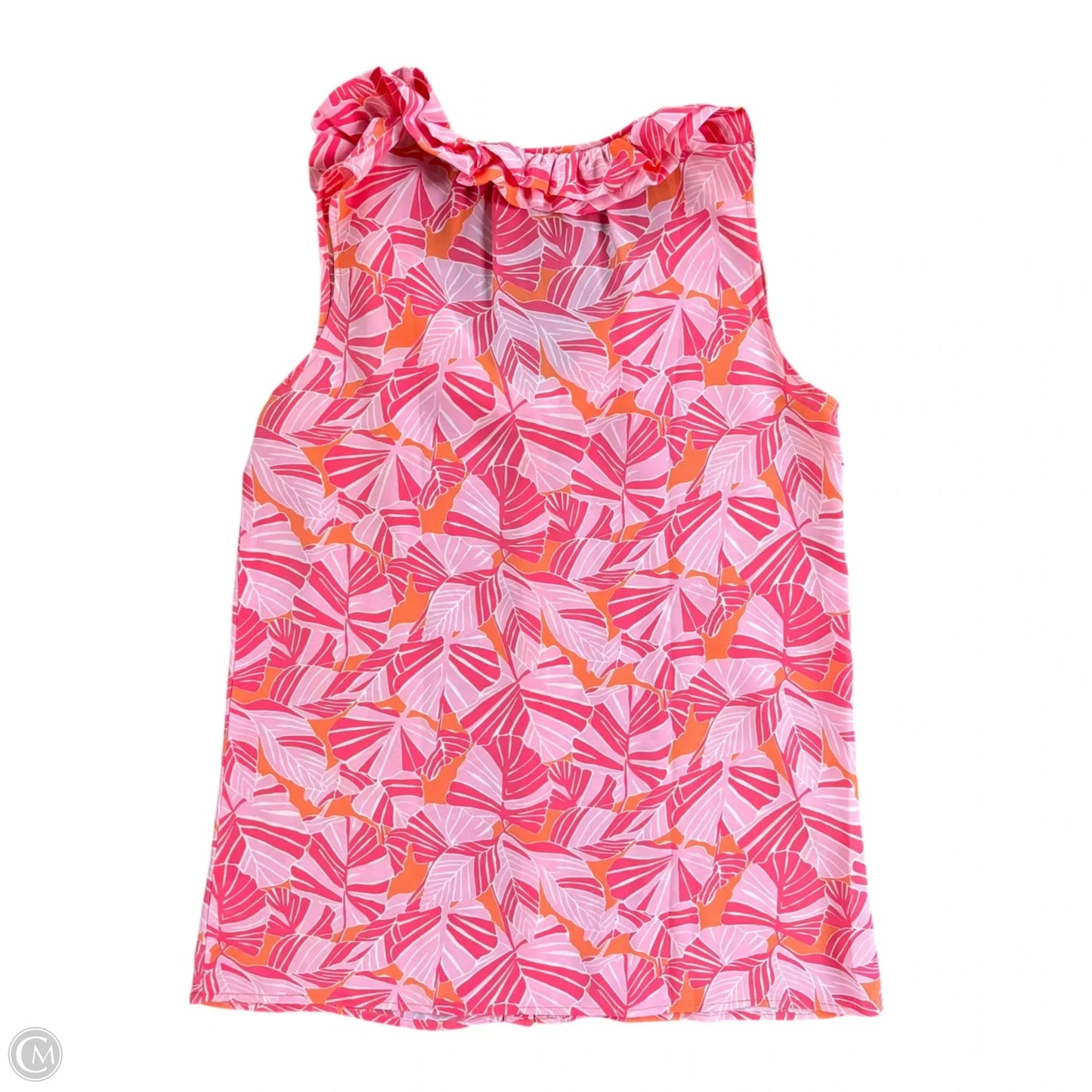 Top Sleeveless Designer By Lilly Pulitzer In Orange & Pink, Size: S