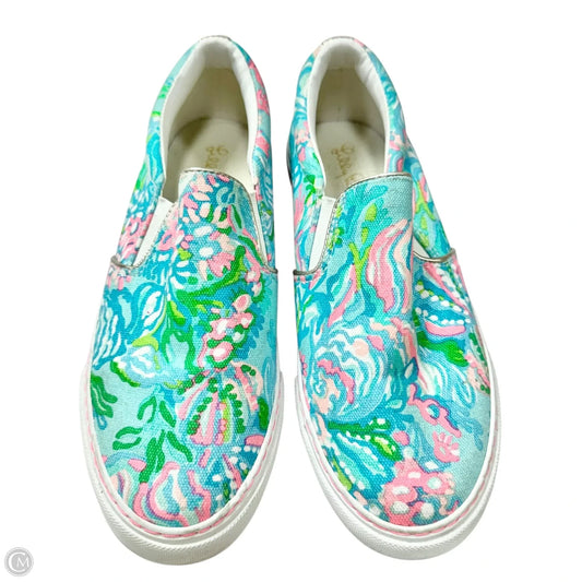 Shoes Designer By Lilly Pulitzer In Blue & Pink, Size: 6