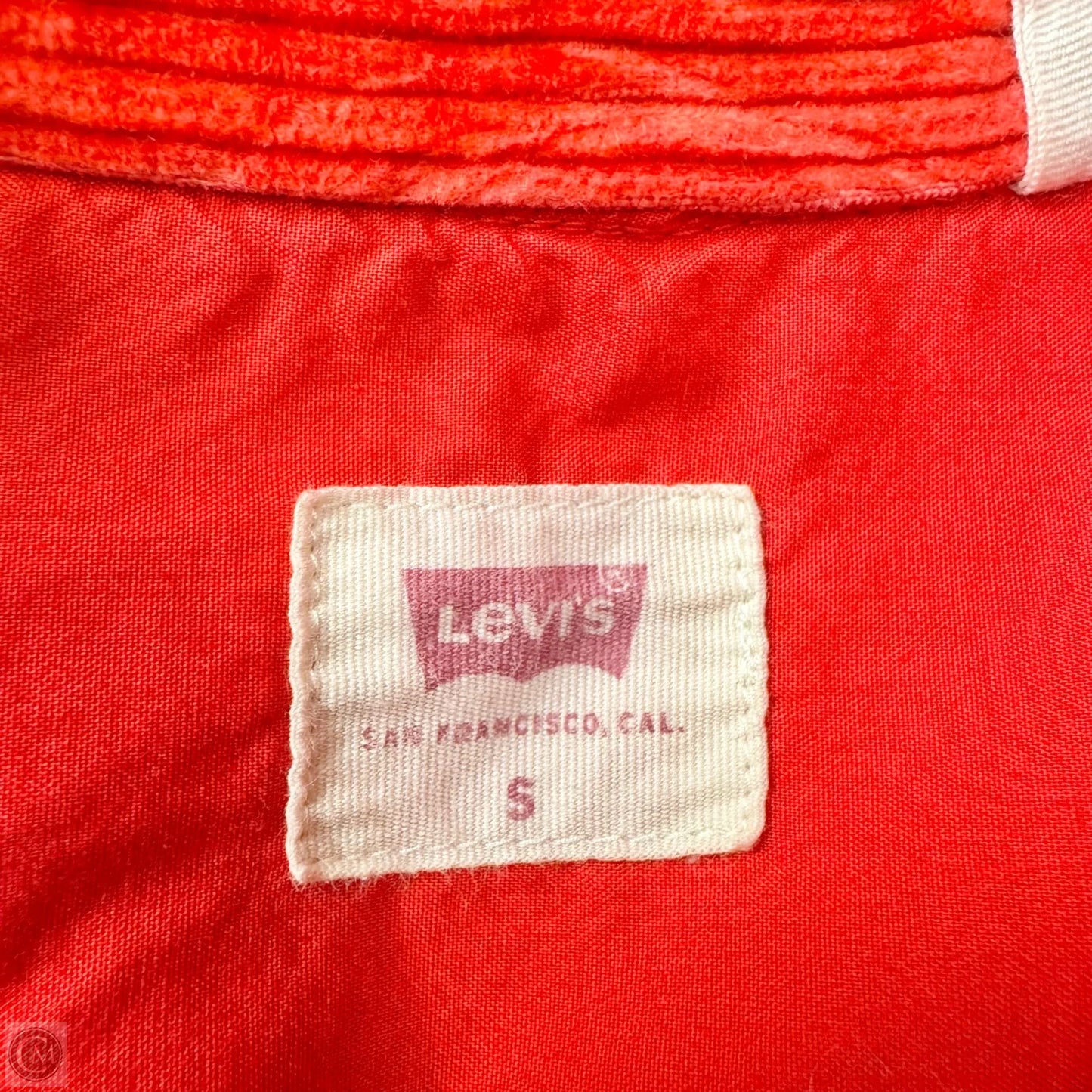 Jacket Shirt By Levis In Red, Size: S