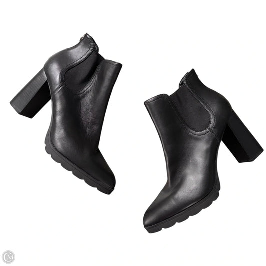 Boots Leather By Adrienne Vittadini In Black, Size: 10