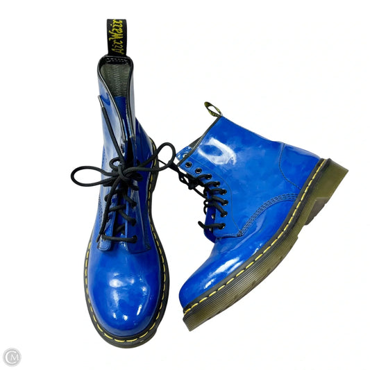 Boots Combat By Dr Martens In Blue, Size: 10