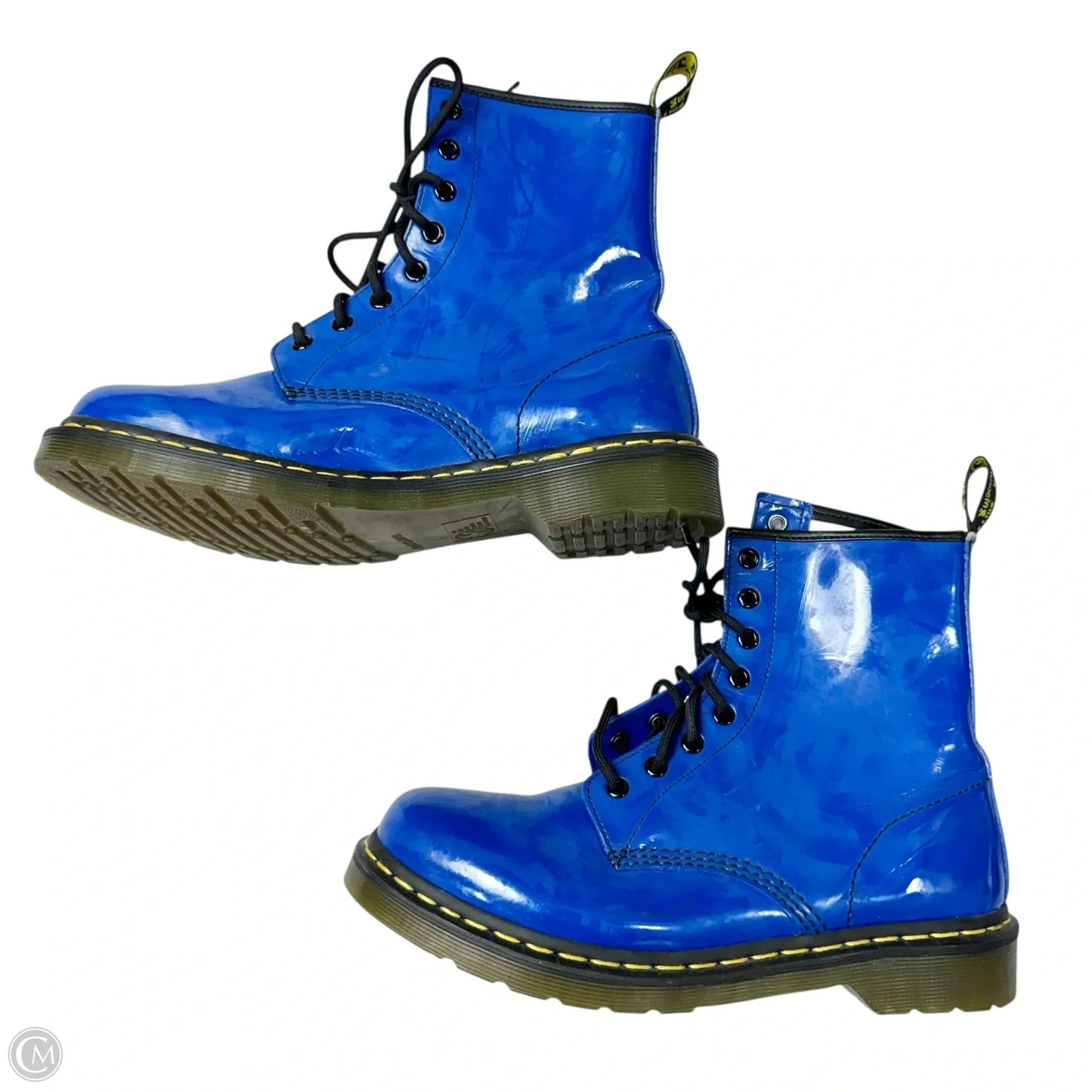 Boots Combat By Dr Martens In Blue, Size: 10