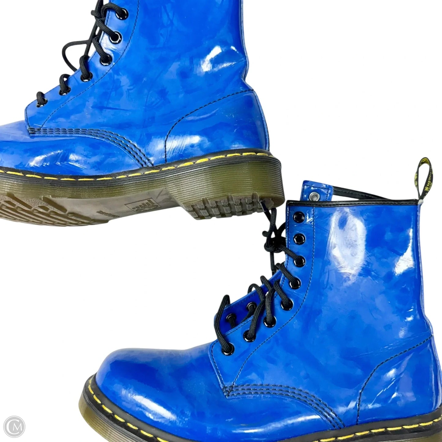 Boots Combat By Dr Martens In Blue, Size: 10