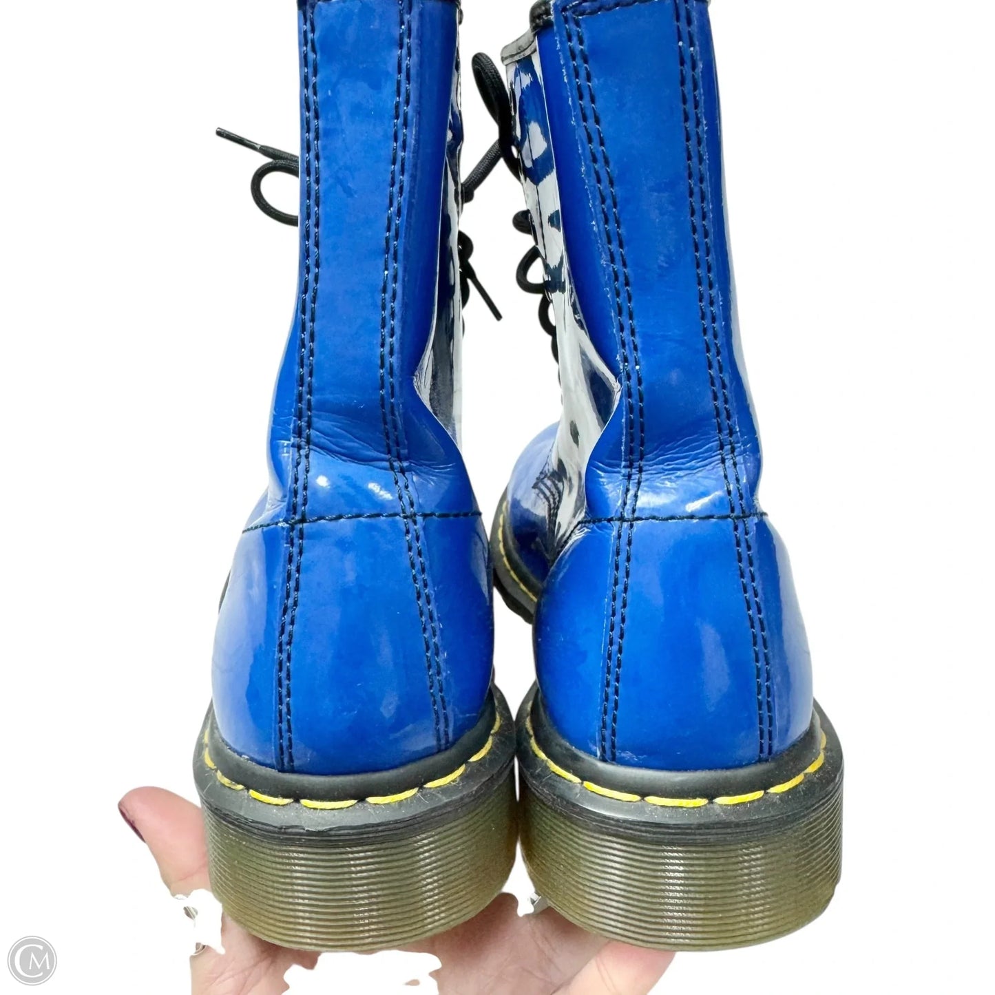 Boots Combat By Dr Martens In Blue, Size: 10