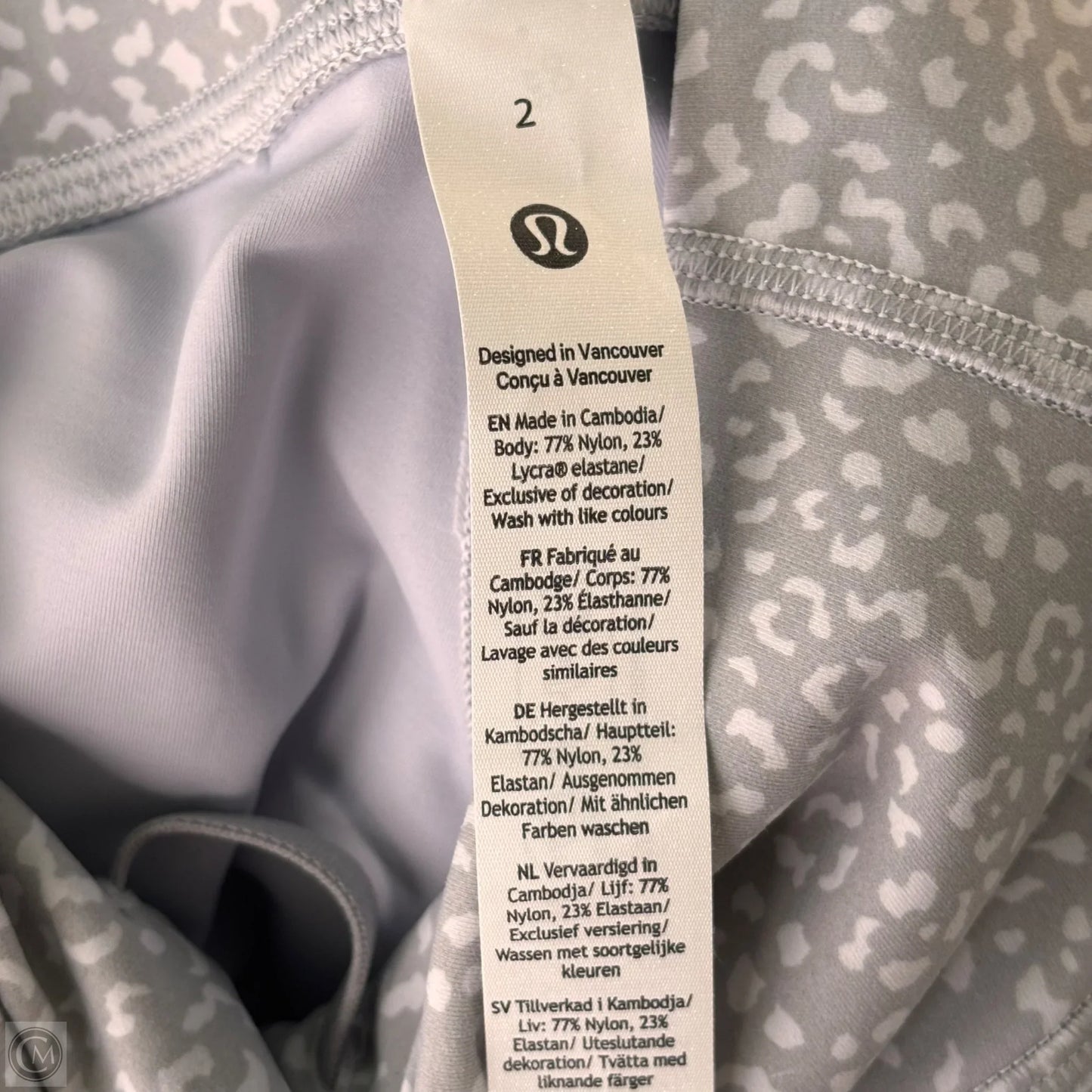 Athletic Leggings By Lululemon In Animal Print, Size: Xs
