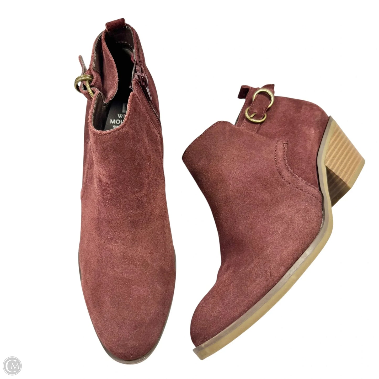 Boots Leather By White Mountain In Maroon, Size: 9