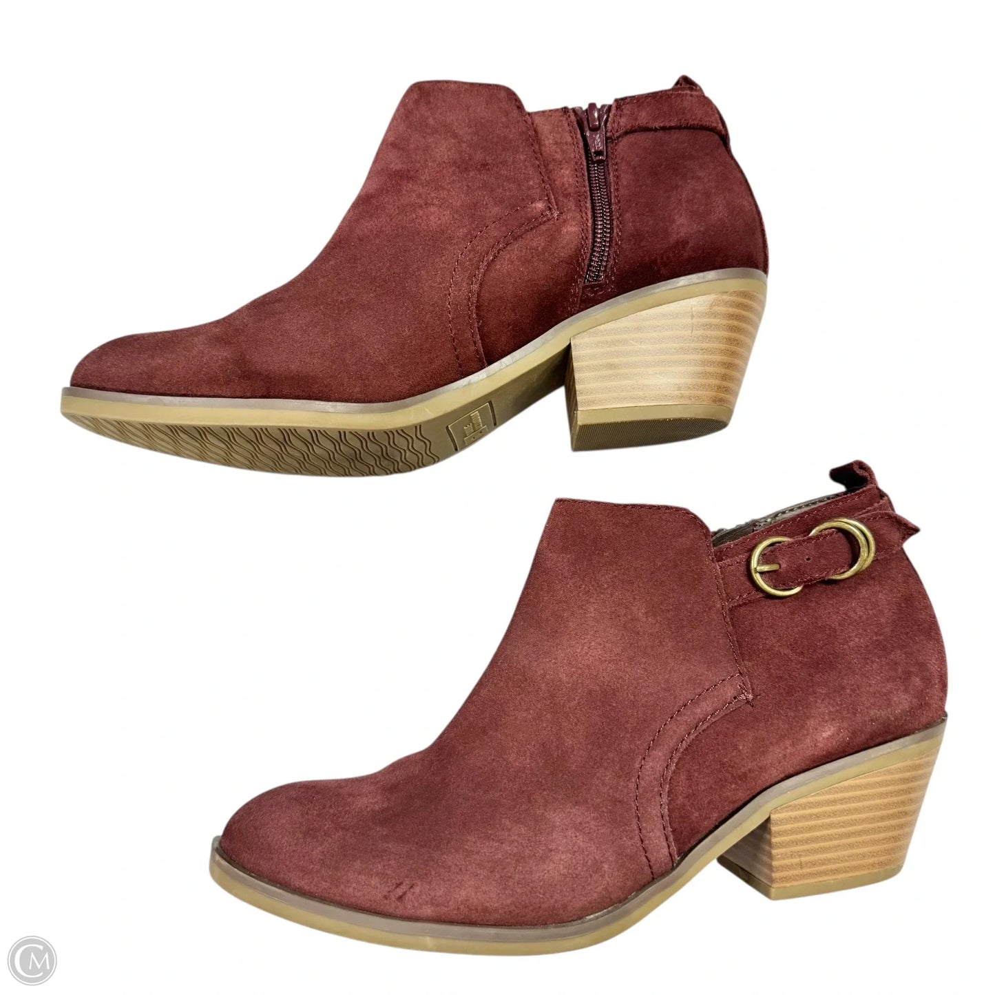 Boots Leather By White Mountain In Maroon, Size: 9
