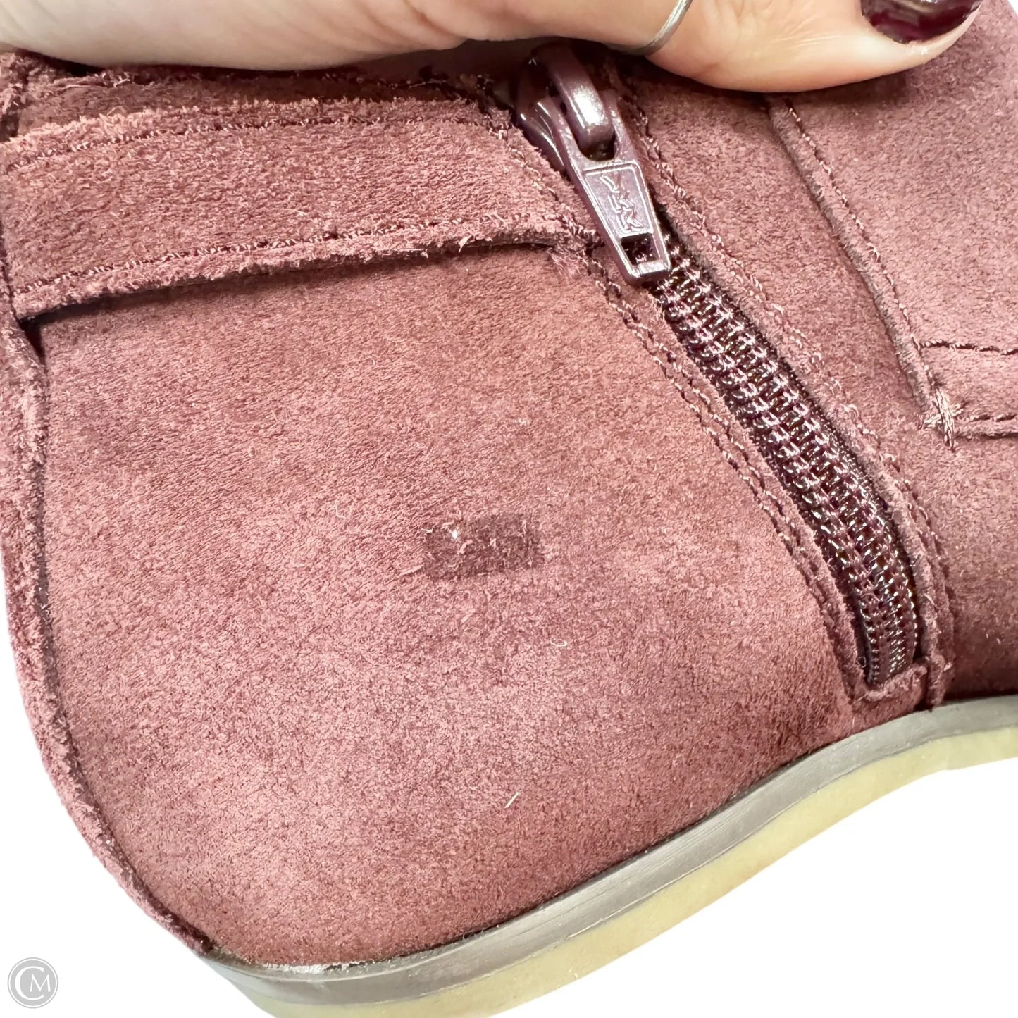 Boots Leather By White Mountain In Maroon, Size: 9