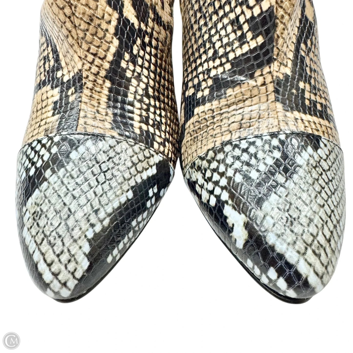 Boots Leather By Nine West In Snakeskin Print, Size: 9.5