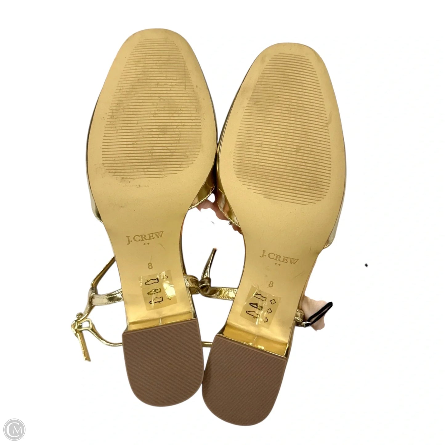 Shoes Heels Block By J. Crew In Gold, Size: 8