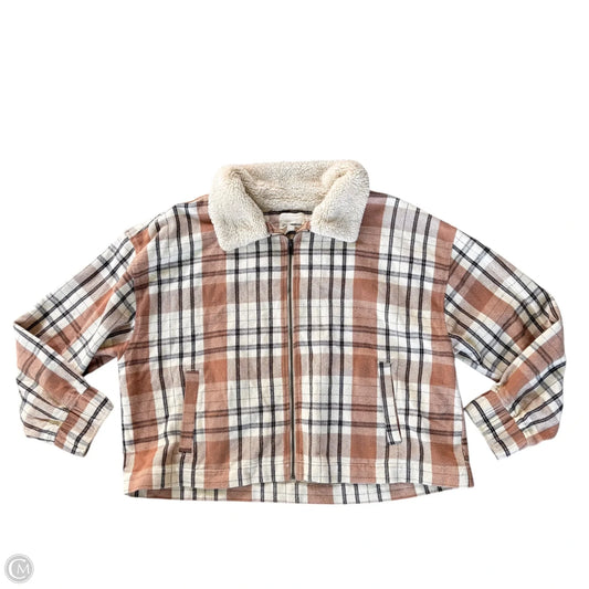 Jacket Shirt By Lucky Brand In Plaid Pattern, Size: Xl